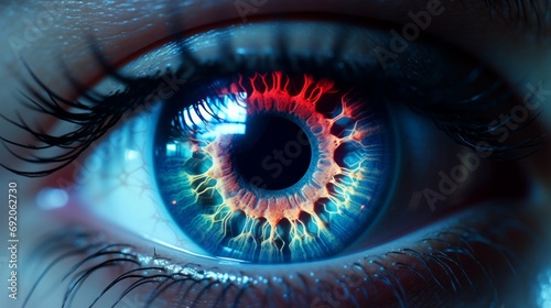 Eye Interacting with Virtual Holographic Object