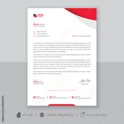 Business letterhead design.