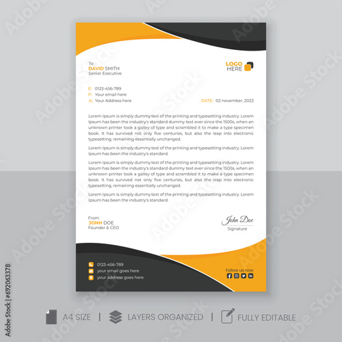 Business letterhead design.