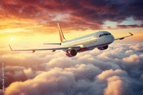 clouds and sky landscape. plane travel concept