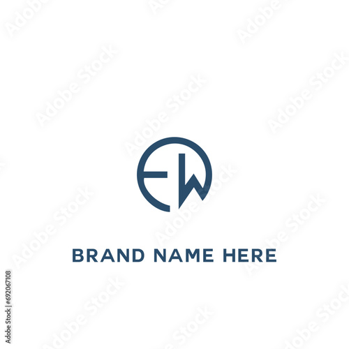 EW logo. E W design. White EW letter. EW, E W letter logo design. Initial letter EW linked circle uppercase monogram logo.