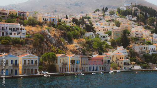 View of the colorful houses on the mountainside