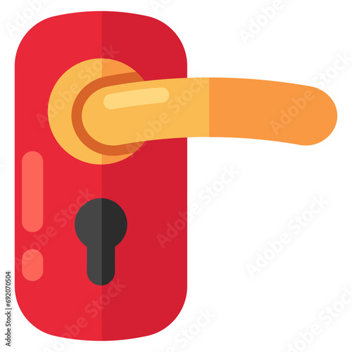 Unique design icon of door lock photo