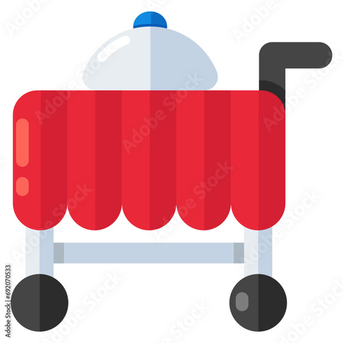 Trendy design icon of food platter, cloche vector 