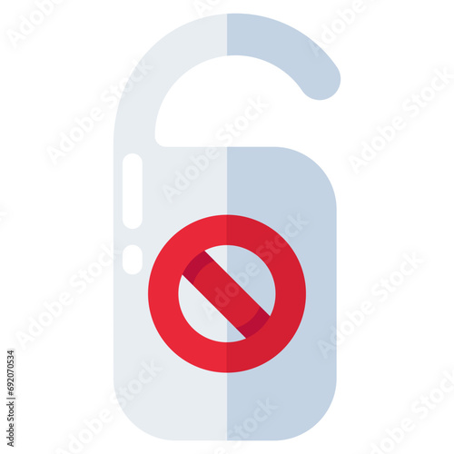 An editable design icon of door hanger knob