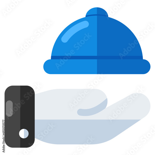Trendy design icon of food platter, cloche vector 