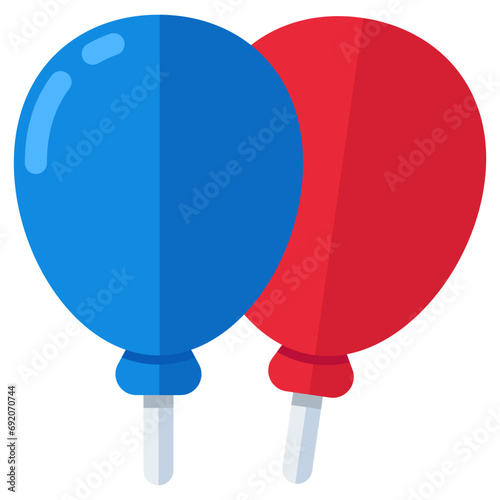 Balloons icon, decorative accessory