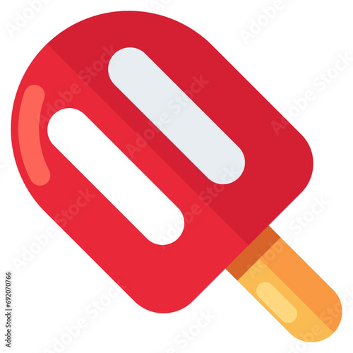 A yummy icon of ice pop in flat style 