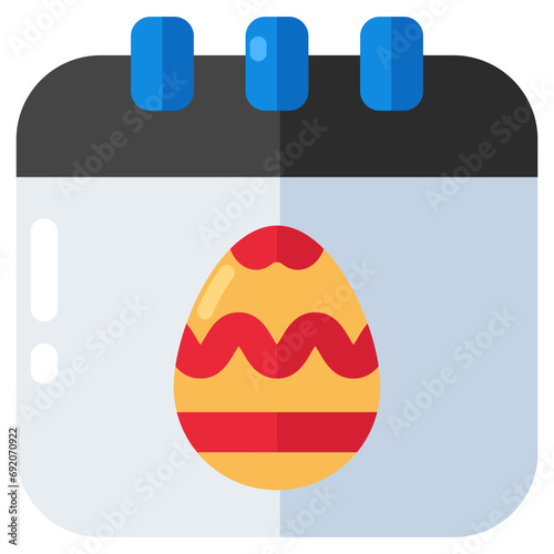An icon design of Easter calendar having editable quality 