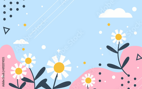 Abstract background poster floral. Good for fashion fabrics, postcards, email header, wallpaper, banner, events, covers, advertising, and more. Valentine's day, women's day, mother's day background. © TasaDigital