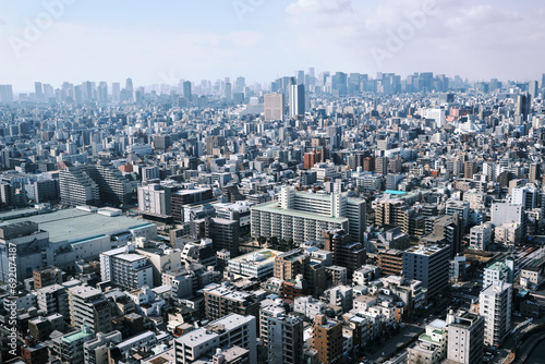 aerial view of tokyo