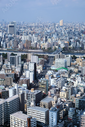 Photography aerial view of tokyo