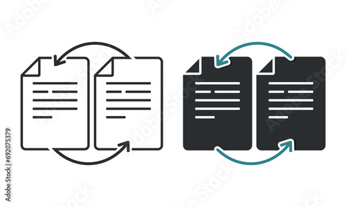 Exchange file documents. Illustration vector