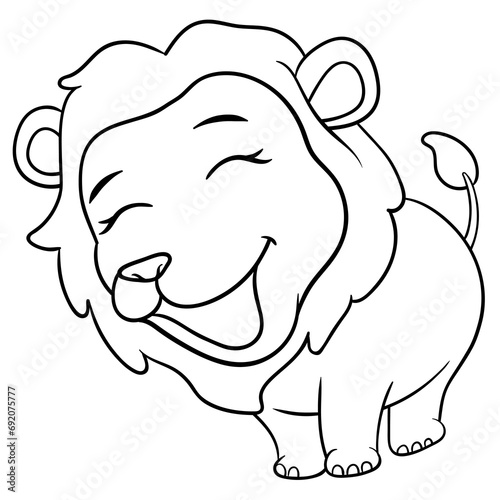 Cute animal illustration on isolated white background, cool for stickers, logos, t-shirts, coloring books, etc.