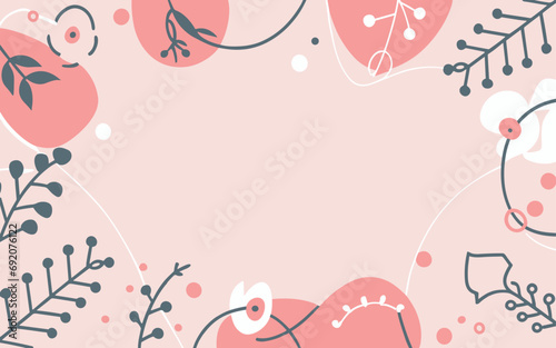 Abstract background poster floral. Good for fashion fabrics, postcards, email header, wallpaper, banner, events, covers, advertising, and more. Valentine's day, women's day, mother's day background.