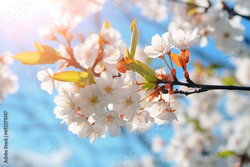 Tree branch blossom in spring