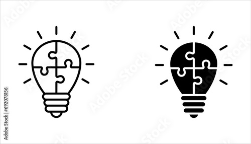 problem solving icon set. business line icon style on white background. EPS 10
