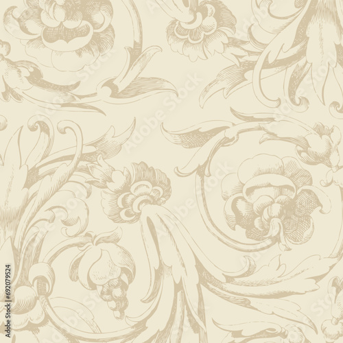 Historical floral pattern background design
