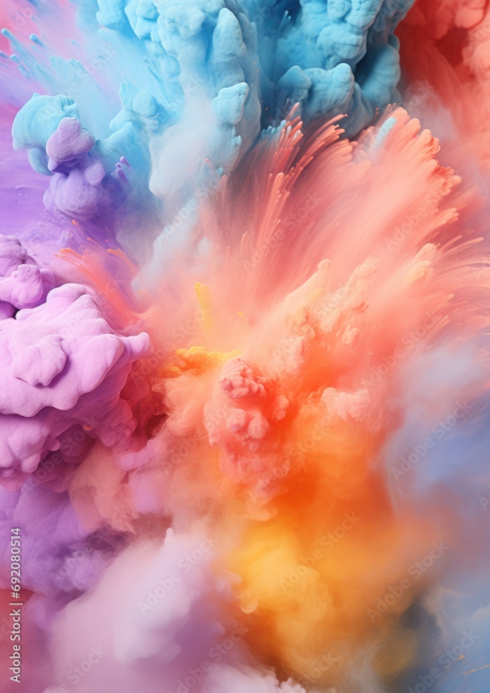 Color palette in style of explosion of colors, wallpaper color palette. Generative Ai.