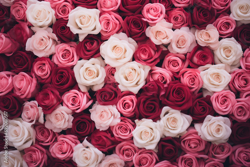 Pink roses background  rose decoration floral valentine wallpaper flower romantic pink roses wall  Rose Flowers Closeup  Generative Ai
