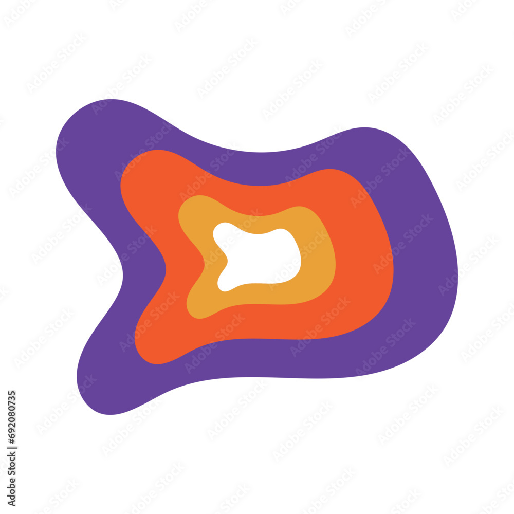 Fototapeta premium Psychedelic Retro Rainbow