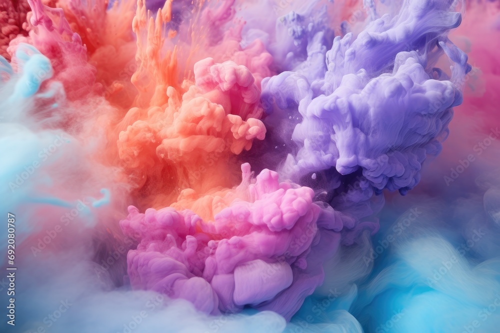 Fototapeta premium Color palette in style of explosion of colors, wallpaper color palette. Generative Ai.