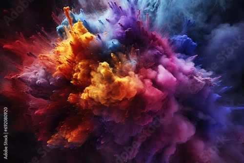 Color palette in style of explosion of colors  wallpaper color palette. Generative Ai.