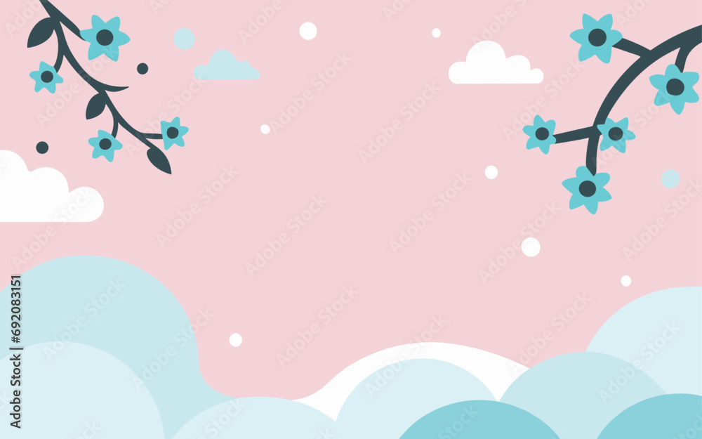 Abstract background poster floral. Good for fashion fabrics, children’s clothing, postcards, email header, wallpaper, banner, events, covers, advertising, and more.