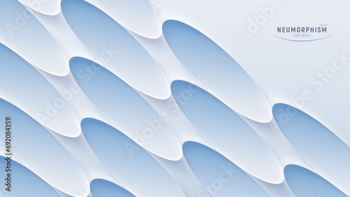 Blue gradient oval shapes, abstract background, vector illustration. photo