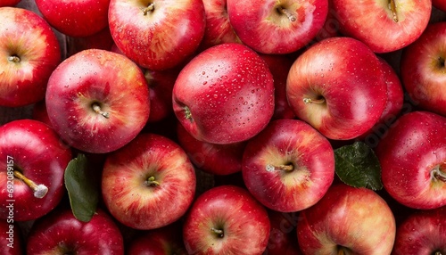 Fresh ripe red apples as background 