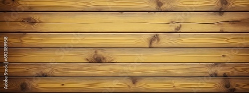 Top view of an old yellow tabletop. Solid background of wooden planks for background and design.
