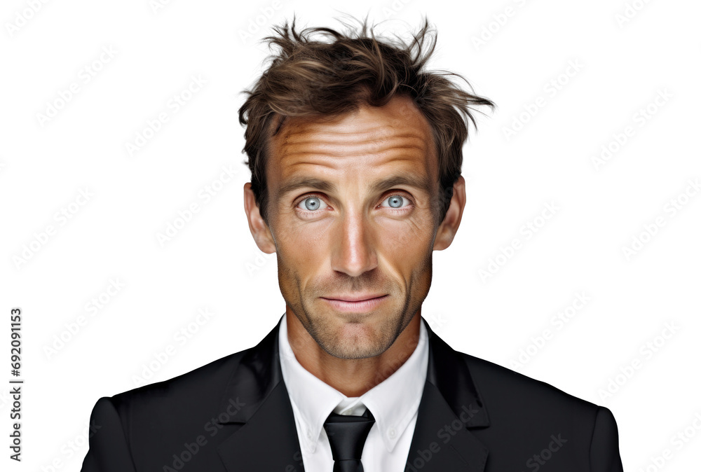 Confident Businessman Portrait on Transparent Confident Businessman Portrait on Transparent