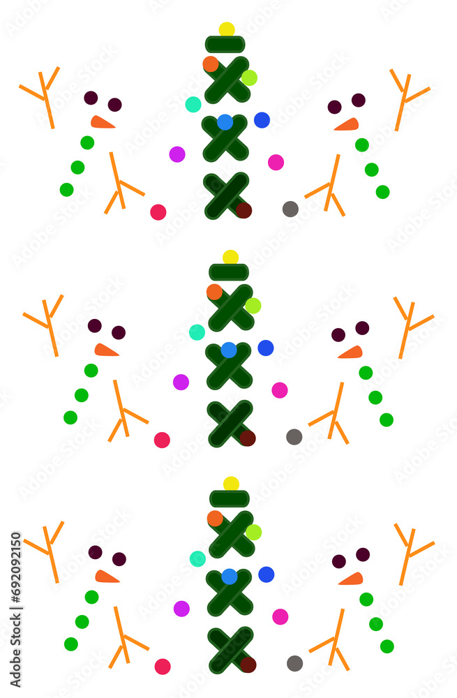 set of christmas trees set of christmas trees