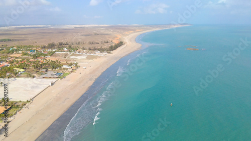 View from the top of Preá beach with Jericoacoara National Park in the background, Ceará - Brazil photo