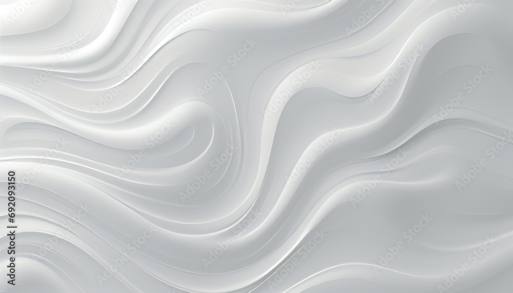 Stylish white seamless wave texture pattern background in monochromatic white color scheme - obrazy, fototapety, plakaty 
