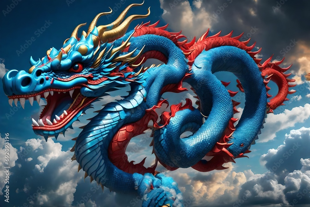 Obraz premium chinese dragon statue