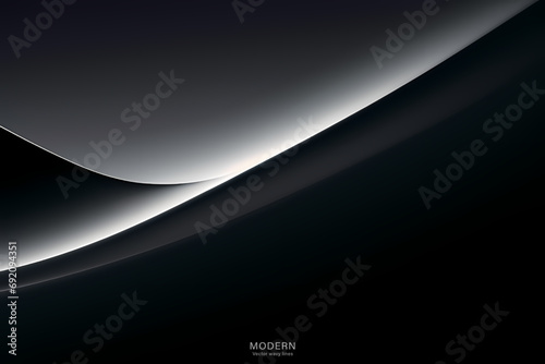 Modern colorful abstract black background with wave lines. vector illustration design. for presentation background  brochure  card  flyer  brochure  banner  poster.