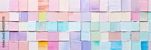 Vibrant and expressive abstract oil painting background in pastel tones with broad strokes