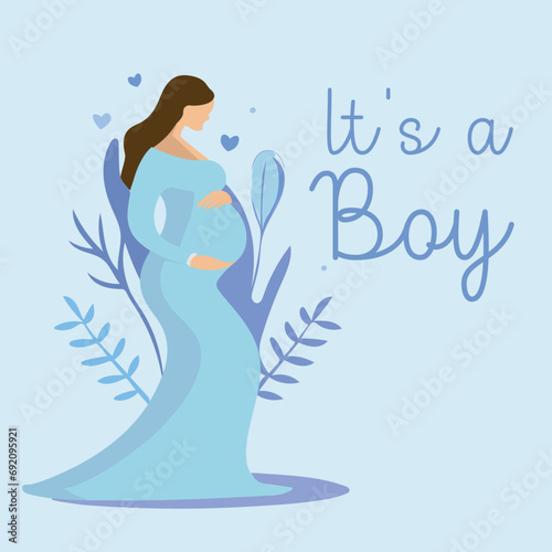 illustration of a woman boy pregnant 