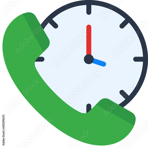Phone Call Clock Icon