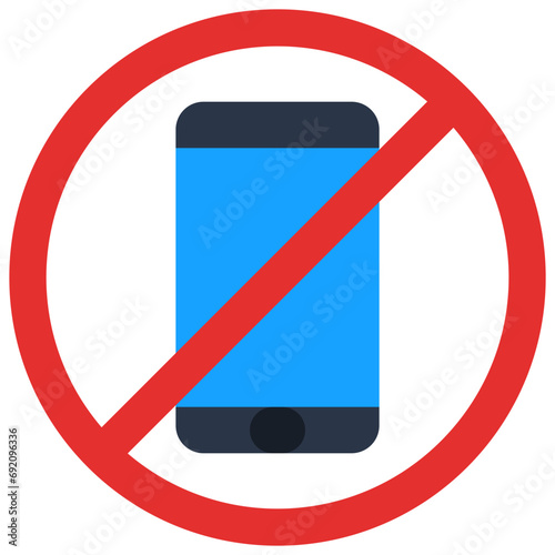 No Mobile Phones Sign Icon