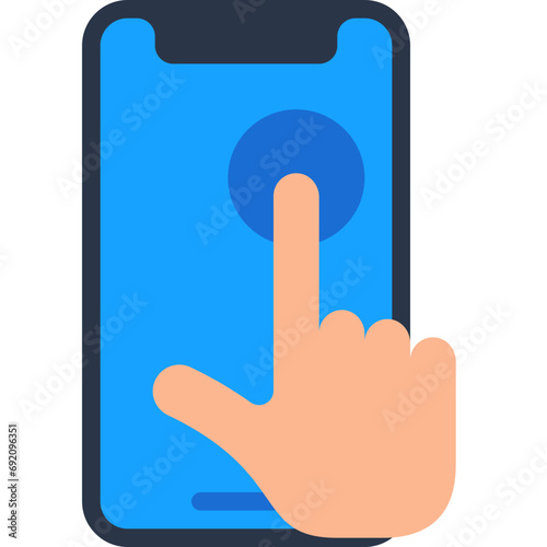 Press Mobile Phone Icon