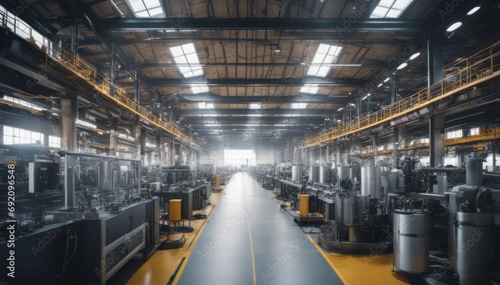 Fototapeta premium Large hall with machinery and technology