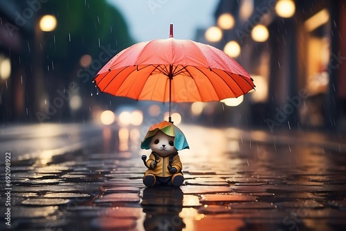 Wallpaper Mural hamster under umbrella in rain Torontodigital.ca