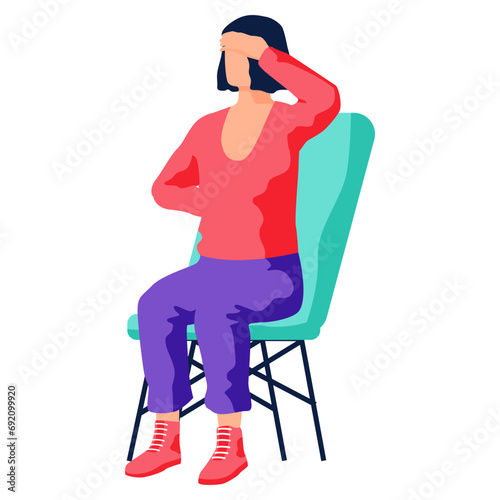 Terrified female holding hands on head surprised amazed by bad negative accident. Shock and fear. Shocked woman feel stunned frightened by unbelievable news or message. Headache, emotions under stress