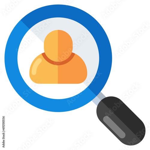 An editable design icon of headhunting