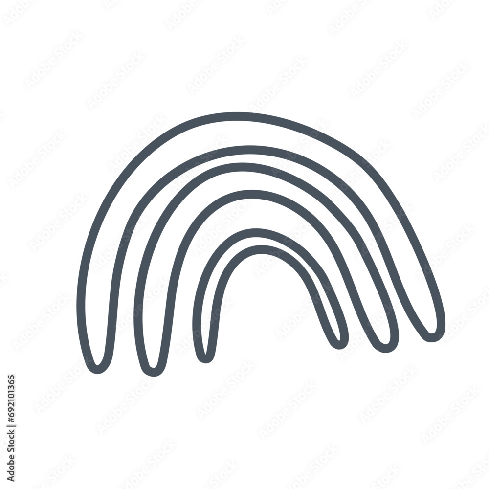 Rainbow hand draw sketch icon Vector Rainbow hand draw sketch icon Vector