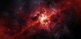 A crimson exploding star with a rough surface background.