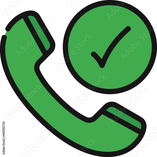 Phone With Check Mark Icon