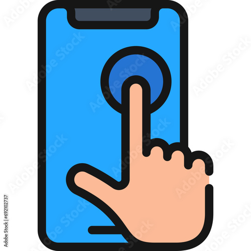 Press Mobile Phone Icon